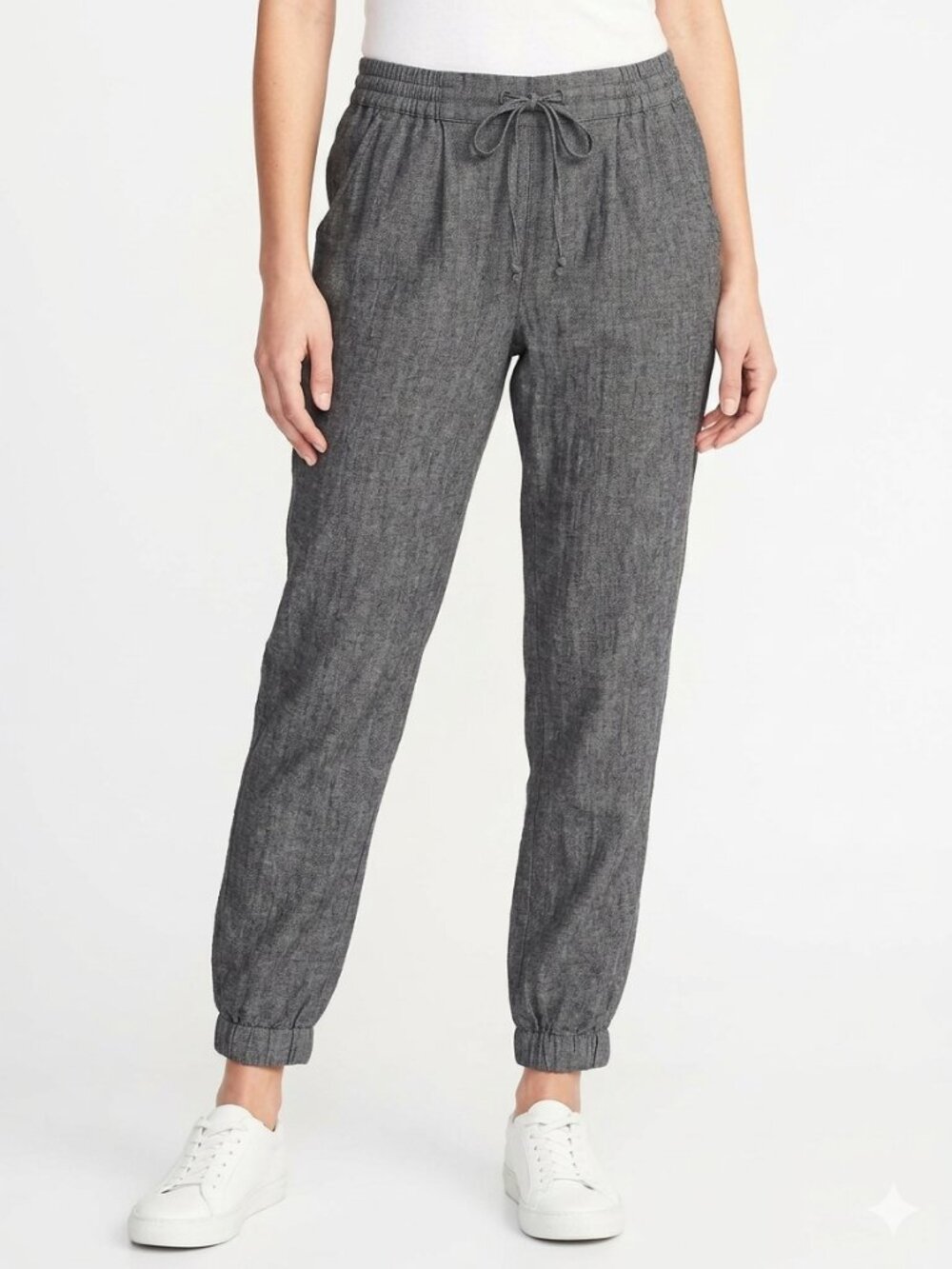 Talula Chalet Gray "Los Felizas" Lightweight Twill Jogger Pant- Sz. Sm
